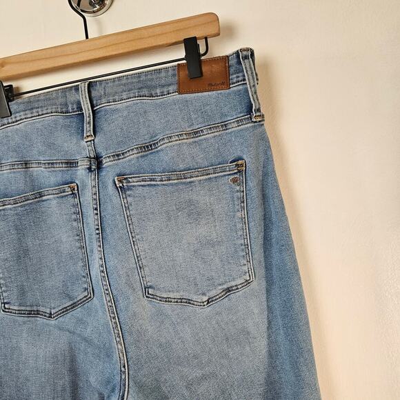 Madewell Curvy Roadtripper Skinny‎ High Rise Stretch Jeans 32 Distressed Knee - Picture 6 of 9